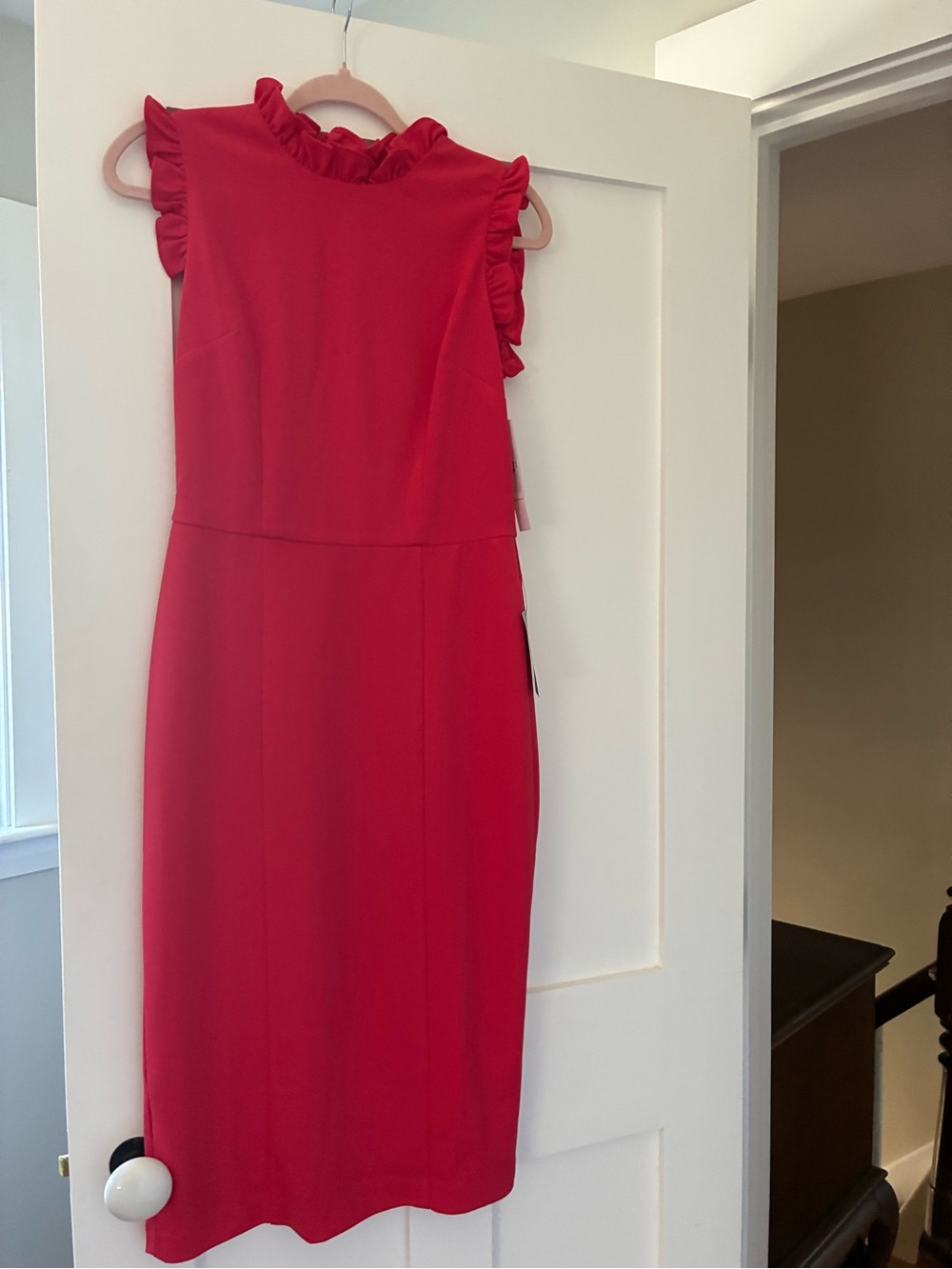 Maggy London Ruffle-Trim Sleeveless Midi Dress